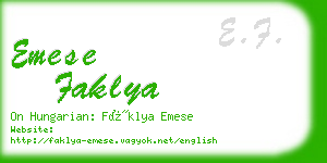 emese faklya business card